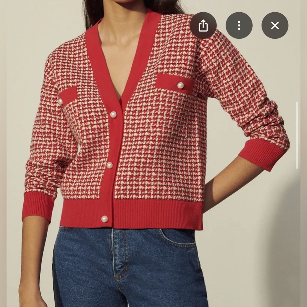 ✨EUC Sandro The Brandy Tweed Cardigan - Picture 1 of 7